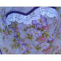 purple floral vintage apron plus size