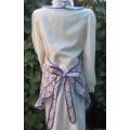 purple floral vintage apron plus size
