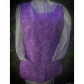 lilac purple dragonfly cobbler apron lg xl
