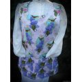 gorgeous bird lilac pink flower cobbler apron