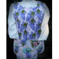 gorgeous bird lilac pink flower cobbler apron