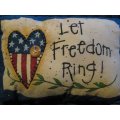 freedom ring americana pillow