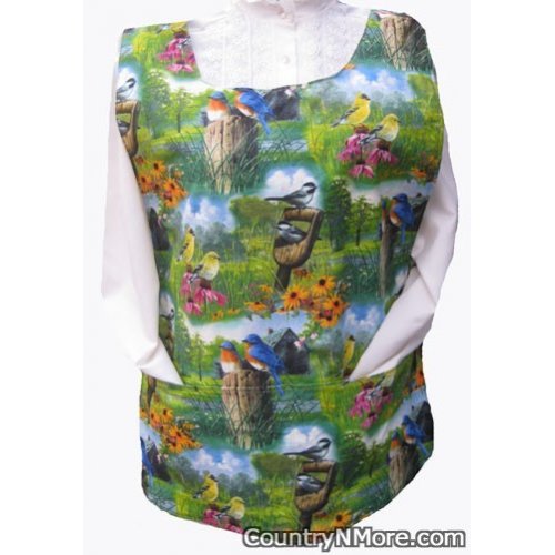 birds garden cobbler apron xxl