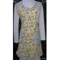 lavender tulips spring floral vintage apron