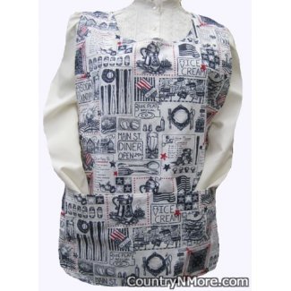 americana kitchen sports diner cobbler apron plus size