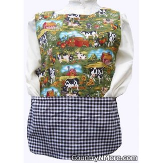 country farm animal life cobbler apron lg xl