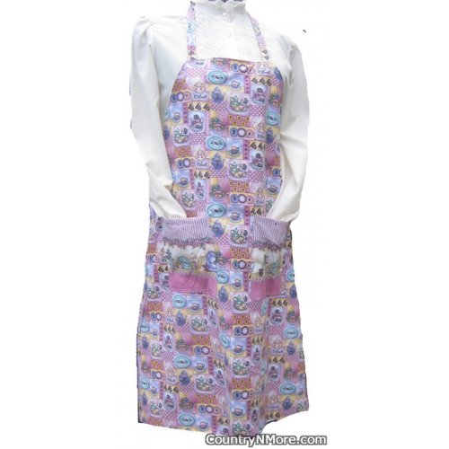 tea time reversible bbq apron women plus size
