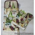 chateau wine potholder oven door towel matching dishcloth