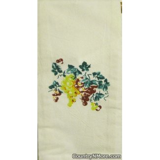 vintage grapes vine kitchen tea towel