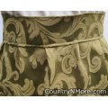 gorgeous vintage green swirl waist apron eyelet trim