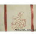 strawberry jam recipe embroidered kitchen tea towel