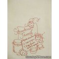 strawberry jam recipe embroidered kitchen tea towel