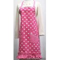 cute bright pink polka dot bib apron