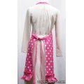 cute bright pink polka dot bib apron