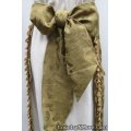 gorgeous vintage green swirl waist apron eyelet trim