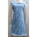 blue rose eyelet vintage style apron