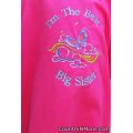 best big sister embroidered t shirt pink