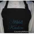 custom embroidered bbq apron black alikis kitchen