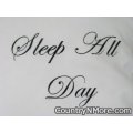 embroidered dance night sleep day pillow cover