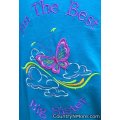 best big sister embroidered t shirt turquoise