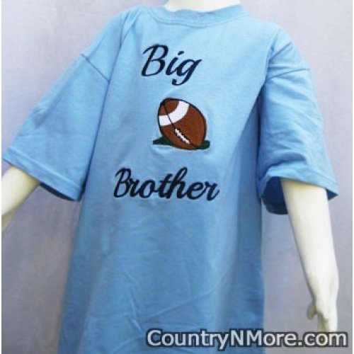 big brother embroidered football t shirt