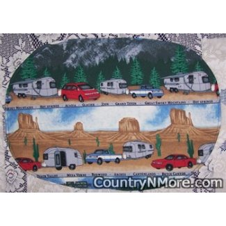 camping fishing national park rv place mat