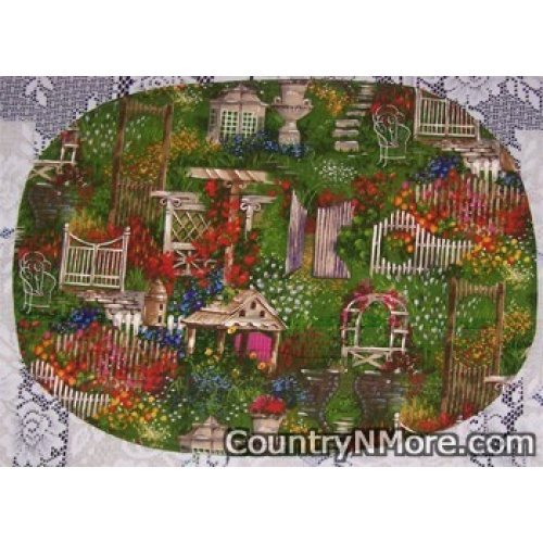 gorgeous handmade garden floral place mat