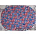 reversible patriotic flag place mat