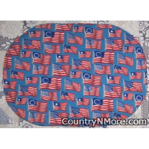 reversible patriotic flag place mat