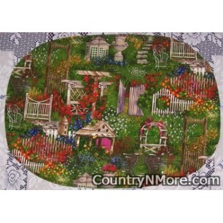 gorgeous garden floral 2 place mat