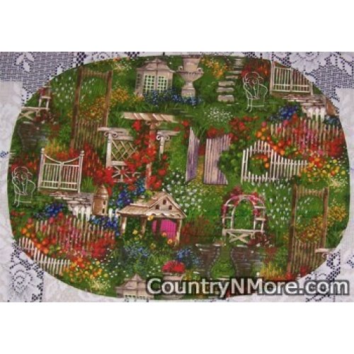 gorgeous garden floral 2 place mat