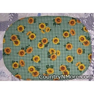 sunflowers green reversible place mat