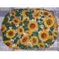 sunflowers green reversible place mat