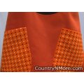 embroidered jack o lantern halloween adult bbq apron