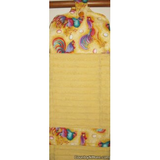 beautiful chicken rooster hanging oven door towel 1
