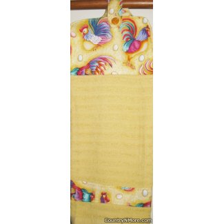 beautiful chicken rooster hanging oven door towel 3