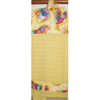 beautiful chicken rooster hanging oven door towel 3