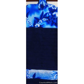 tropical flower hanging oven door towel