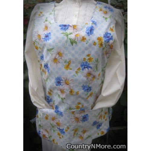 daisy flower spring floral cobbler apron lg xl