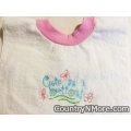 embroidered cute button baby girl bib