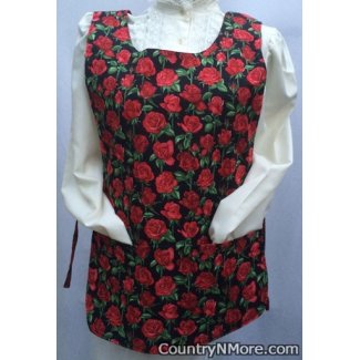 rose christmas poinsettia cobbler apron lg xl