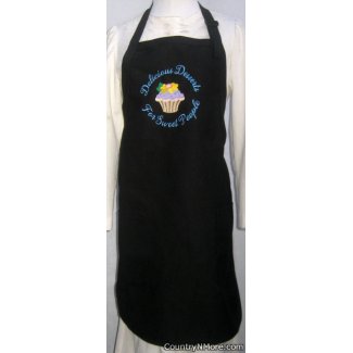 embroidered cupcake delicious desserts sweet people bbq apron