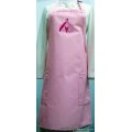 pink ribbon hope embroidered apron