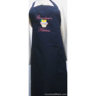 grandmas kitchen embroidered cupcake bib style apron