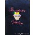 grandmas kitchen embroidered cupcake bib style apron