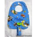 personalized embroidered mother goose bib pacifier holder