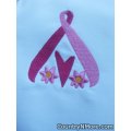 pink ribbon hope embroidered white apron