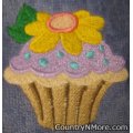 embroidered cupcake oven door towel