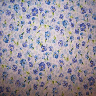 blue floral fabric