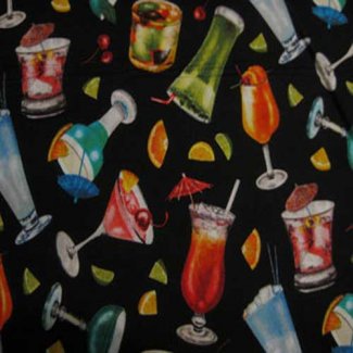 cocktail drink fabric